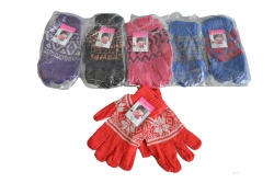 зимни ръкавици 1 пръста, скиорски, дебели, топли 16 см. за малки деца, еднорог (12 бр. в стек)