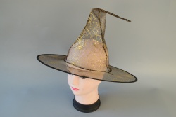 шапка за вещица, сребрист или златист цвят 39 см. (12 бр. в стек)