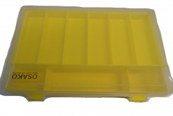 рибарска кутия за принадлежности жълта голяма