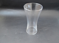 ваза, стъкло, тип пясъчен часовник 50х10 см.