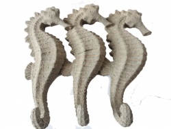 керамичен сувенир 3 морски кончета, закача се на стена 21х19 см.