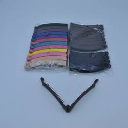 ластик за коса, силикон, спирала, цветни, средни 100 бр. в стек (мах.отстъпка 10)