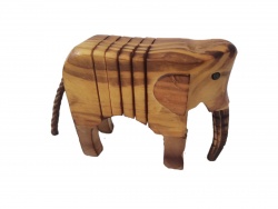 дървен слон 10,5х5х8,5 см.