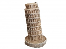 сувенир от полеризин, наклонената кула в Пиза 2,3х2,3х4,2 см. 16536 (100 бр. в стек)