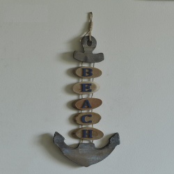 сувенир, плетен от въже и MDF моливник GREECE 9х9х9 см. морски дизайн