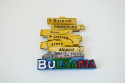 сувенир от полеризин, магнит, отварчка- Bulgaria капитан 11х4 см. (12 бр. в кутия 4 модела)