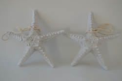 сувенир от полеризин, висяща морска звезда 13 см. морски дизайн (2 бр. в кутия)