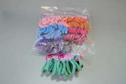 ластици за коса цветни плат 20 бр в пакет