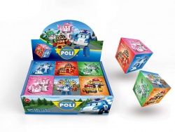 ДЕТСКА играчка, рубик кубче 5,7х5,7 см. 3х3 реда, ярък цвят, матирано (6 бр. в кутия)(Промоция- при покупка над 18 бр. базова цена 2,00 лв.)