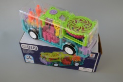 детска играчка от пластмаса, светеща, музикален автобус 24х10 см. 388-55
