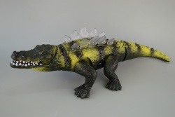 детска играчка от пластмаса, музикален, светещ, движещ се динозавър с крила, снася яйца 26х15 см. 6921 NY 018В