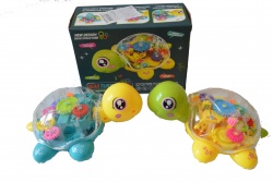 детска играчка от пластмаса, уаска, светеща, музикална, движеща се с ефект зъбни колела в кутия 20 см.035-А26
