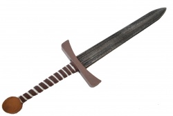 дървен меч, червен, самурайски в ножница 75 см. (100 бр. в кашон)