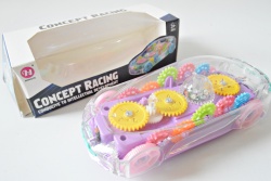 детска играчка от пластмса, танк, светещ, музикален, движещ се с ефект зъбни колела в кутия 29,5х7х8,7см.