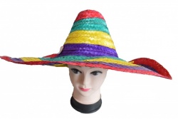 парти стока, мексиканска шапка, шарена 40 см.