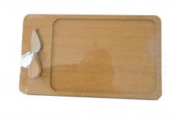 дъска за рязане, кръгла, дървена с дръжка 32х20 см.
