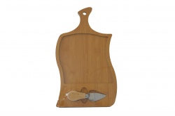 дъска за рязане, дървена с метална дръжка 20х30 см.