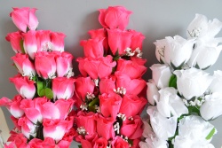 изкуствено цвете букет, роза 24 цвята 59 см.