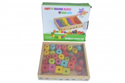 дървена играчка, логика- кутия с чук, двойна 24,5х8,5х17 см. 93-738