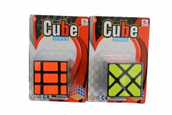 ДЕТСКА играчка от пластмаса, рубик кубче 3х3 реда, малки и големи правоъгълници на блистер 6х6см(Промоция- при покупка над 12 бр. базова цена 3,49 лв.)