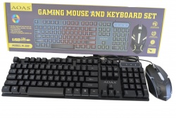 клавиатура за компютър с мишка в комплект, светещи WB-550