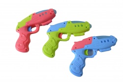 ДЕТСКА играчка от пластмаса, музикална, светеща пушка с лазер 47х10 см. 1026 (Промоция- при покупка над 6 бр. базова цена 6,50 лв.)