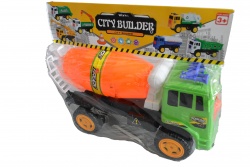 детска играчка от пластмаса на блистер 4 бр. строителни машини 35,5х17,5 см. 3619