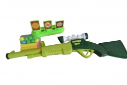 детска играчка, пушка с топчета, стрели и мишени в плик 45х14 см.