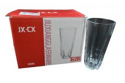изделие от стъкло, чаши за вода 6 бр. цветна кутия 14х7 см. цветна кутия 2012 (12 комплекта в кашон)