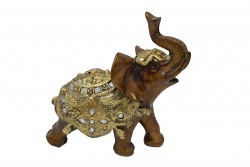 сувенир от ризин, слон, покрит с камъчета 17х17 см.