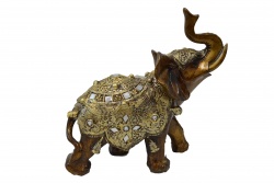 сувенир от ризин, слон, покрит с камъчета 23х17 см.
