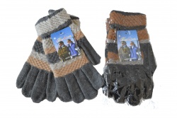 дамски ръкавици, зимни, ватирани, черни P.U. (12 бр. в стек)