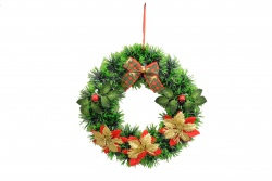 ВЕНЕЦ от гирлянд 24 см. 3 коледни звезди, панделка и 2 зеленини (Промоция- при покупка над 6 бр. базова цена 3,65 лв.) ВЕНЕЦ от гирлянд 24 см. 3 коледни звезди, панделка и 2 зеленини (Промоция- при покупка над 6 бр. базова цена 3,65 лв.)