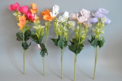 изкуствено цвете, камбанки 6 разклонения, различни цветове 35 см.