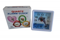 часовник, будилник, квадратен, делфин 10х10 см.