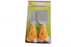 домашна потреба, комплект кухненски инструменти за сирене 2 бр. на блистер 19х11 см.