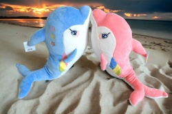 плюшена играчка, делфин 46 см. 2 цвята
