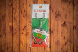 НАЦИОНАЛЕН ключодържател Bulgaria , огледало 5 см.(Промоция- при покупка над 2 стека 24 бр. базова цена 1,80 лв.)