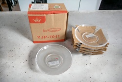 изделие от стъкло, чинийка за кафени или чаени чаши 10,5 см. YJP-7011