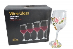 изделие от стъкло, чаша за алкохол, лукс, различни форми (6 бр. в цветна кутия) (R3)