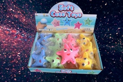 детска играчка, морска звезда 13 см. силиконова (12 бр. в кутия)