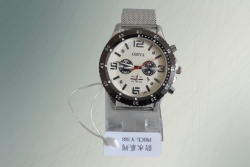 ръчен часовник, мъжки, дизайн Хамилтън 2024 сива, метална верижка, дисплей бяло