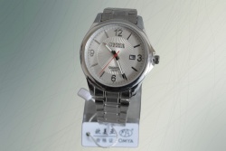 ръчен часовник, мъжки, дизайн Тисот 2024 сива, метална верижка, дисплей бяло