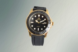 ръчен часовник, дамски, дизайн Ролекс 2024 силиконова верижка, черен, фосфорисциращ дисплей с датник