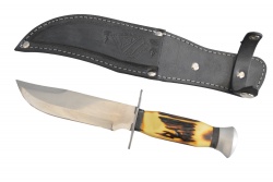 ловен нож, бежова, кокалена дръжка, стоманено острие YL135