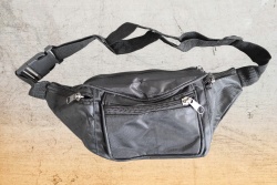 чанта, тип паласка, текстил 4 ципа, черна 27х11х6 см. (10 бр. в стек)