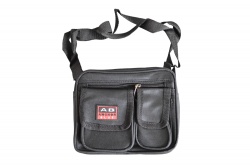 чанта за врат 2 ципа 2 джоба, черна 19,5x15x5 см. А1-2 AB (5 бр. в стек)