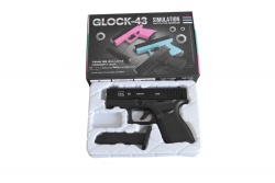 МЕТАЛЕН пистолет в кутия C43 Glock 14,5x13,5 см.(Промоция- при покупка на 48 бр. в кашон, базова цена 13,00 лв.)