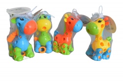 детска играчка от пластмаса, музикална, движеща се, светеща, динозавър- хищен 36,5х1х11 см. в кутия NY043-B
