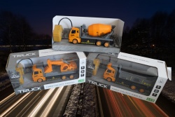 детска играчка от пластмаса 3 модела жълти камиони с радиоконтрол 1/36 29х10,5х13 см. HX9610-1 (R3)
